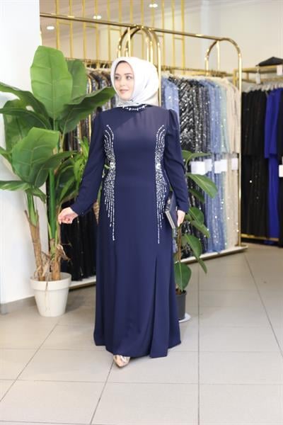 Kuşaklı Gofre Elbise  Siyah